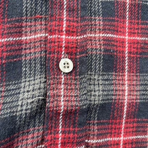 Men's Molokai Surf Multicolor Plaid Flannel L Cotton Pocket Button Beach 90s Y2K - Picture 5 of 13